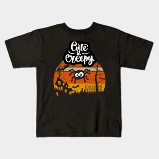 Cute & Creepy - Halloween Couple Kids T-Shirt